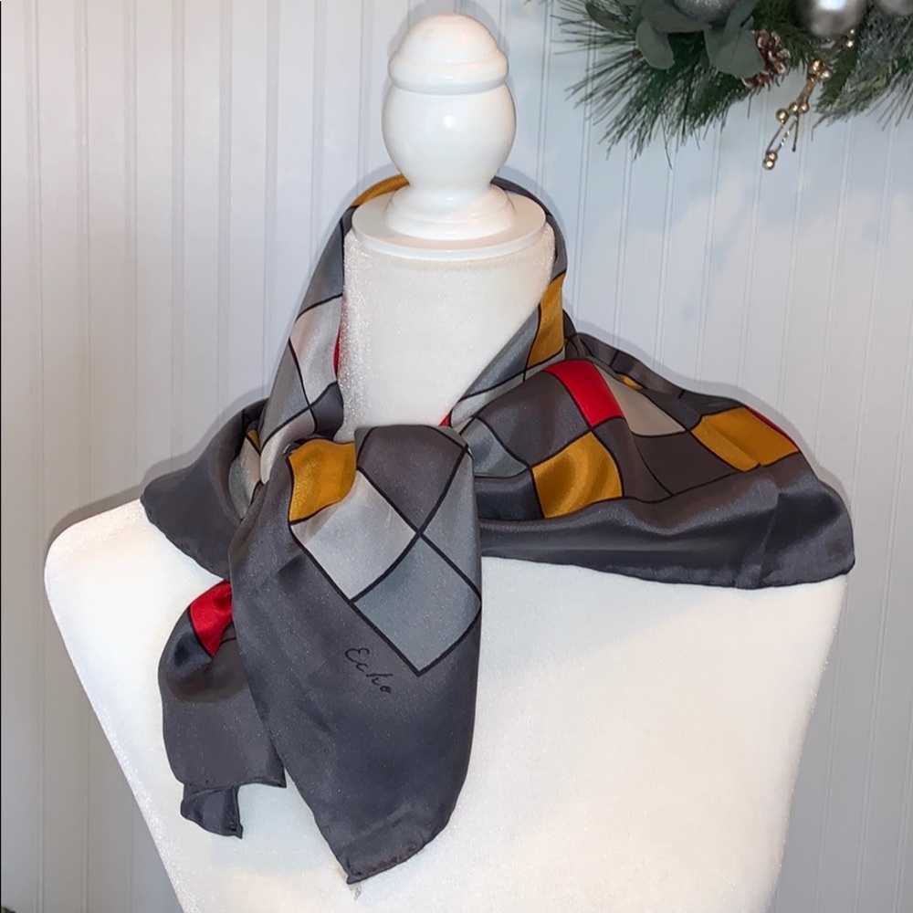 Vintage Echo 100% Silk Scarf
